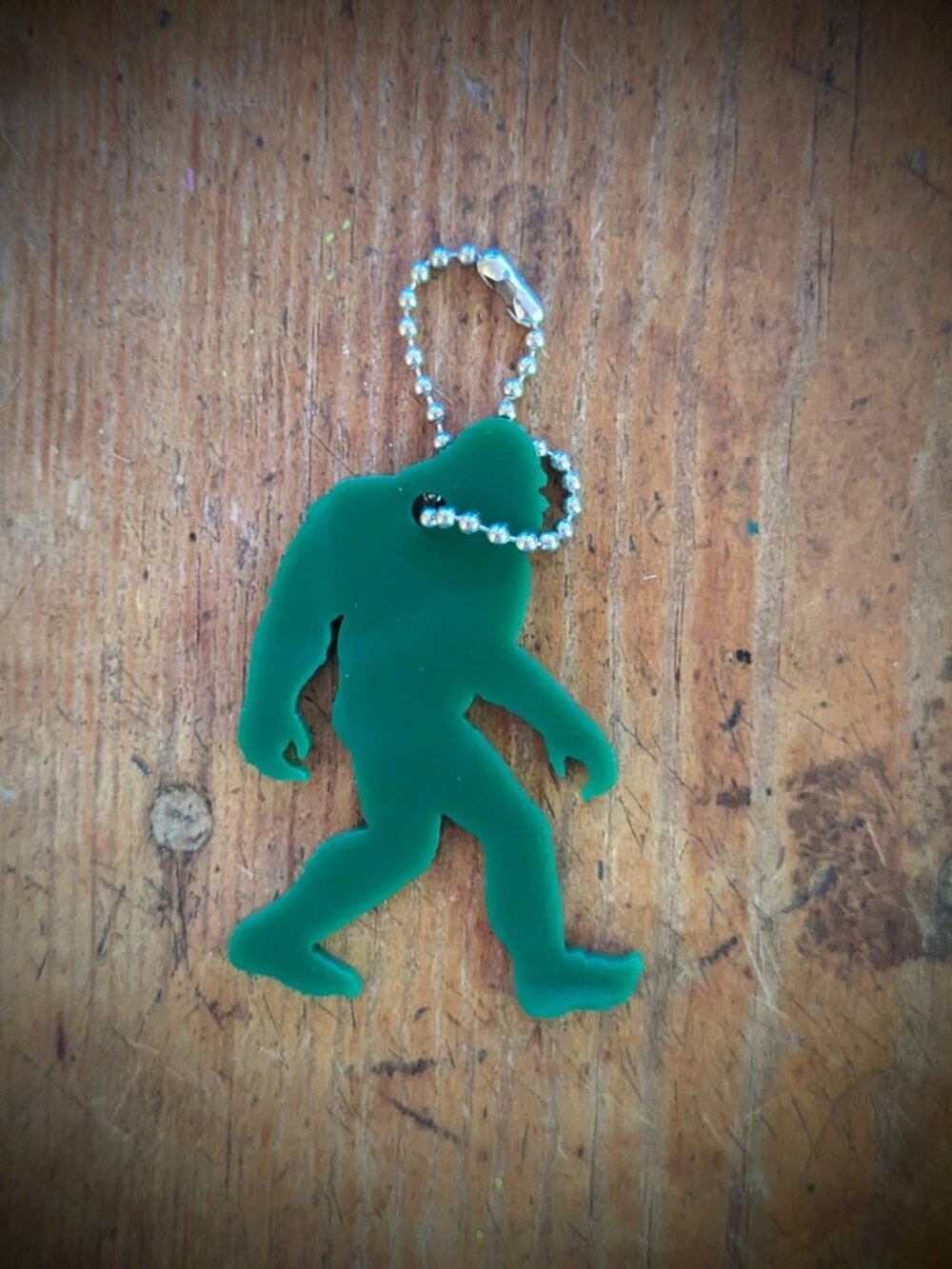 Acrylic Bigfoot - Sasquatch Keychain NWT - Green